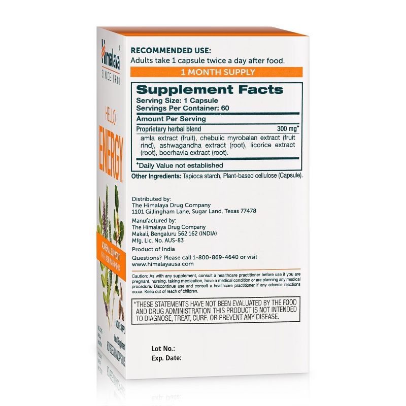 Himalaya Hello Energy Capsules - 60ct