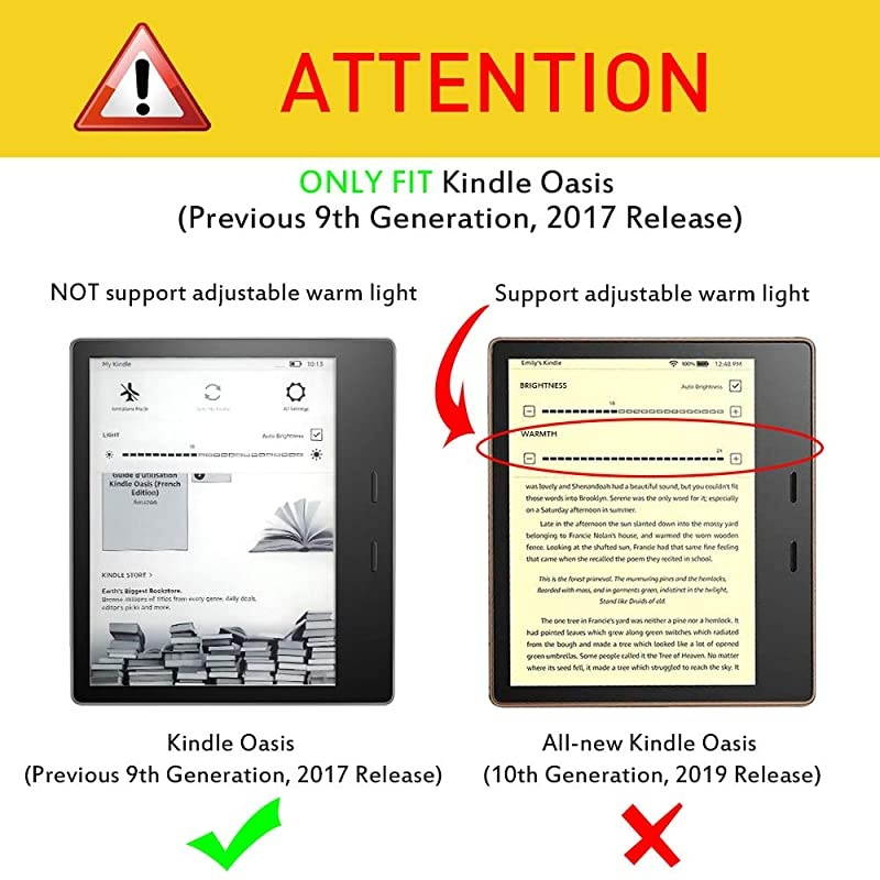 Slim Case for Kindle Oasis (Previous 9th Gen, 2017 Release) - [Sleek Shield Series] Lightweight Cover with Auto Wake/Sleep (Not Fit All-New Kindle Oasis 10th Gen 2019), Dragon Skin Blue