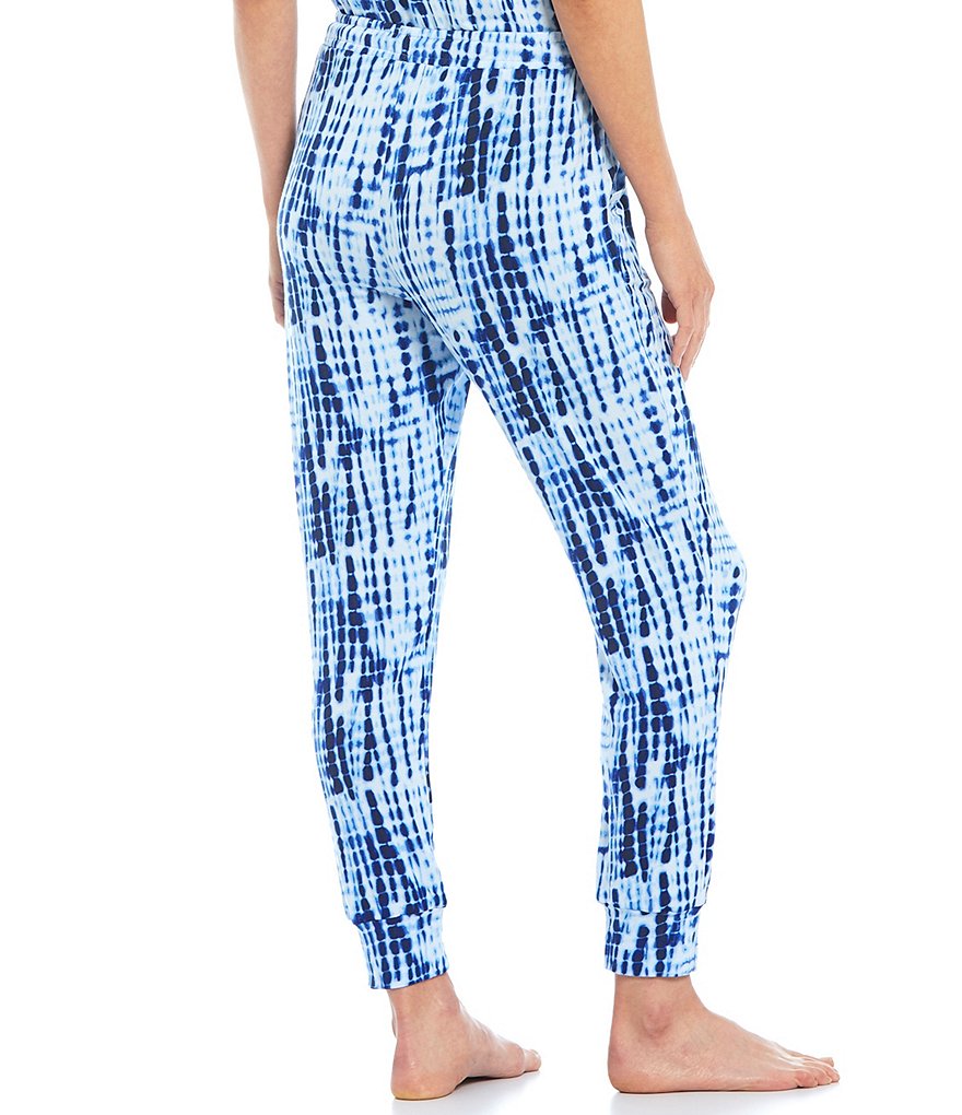 iRelax Printed French Terry Jogger Sleep Coordinating Drawstring Pants