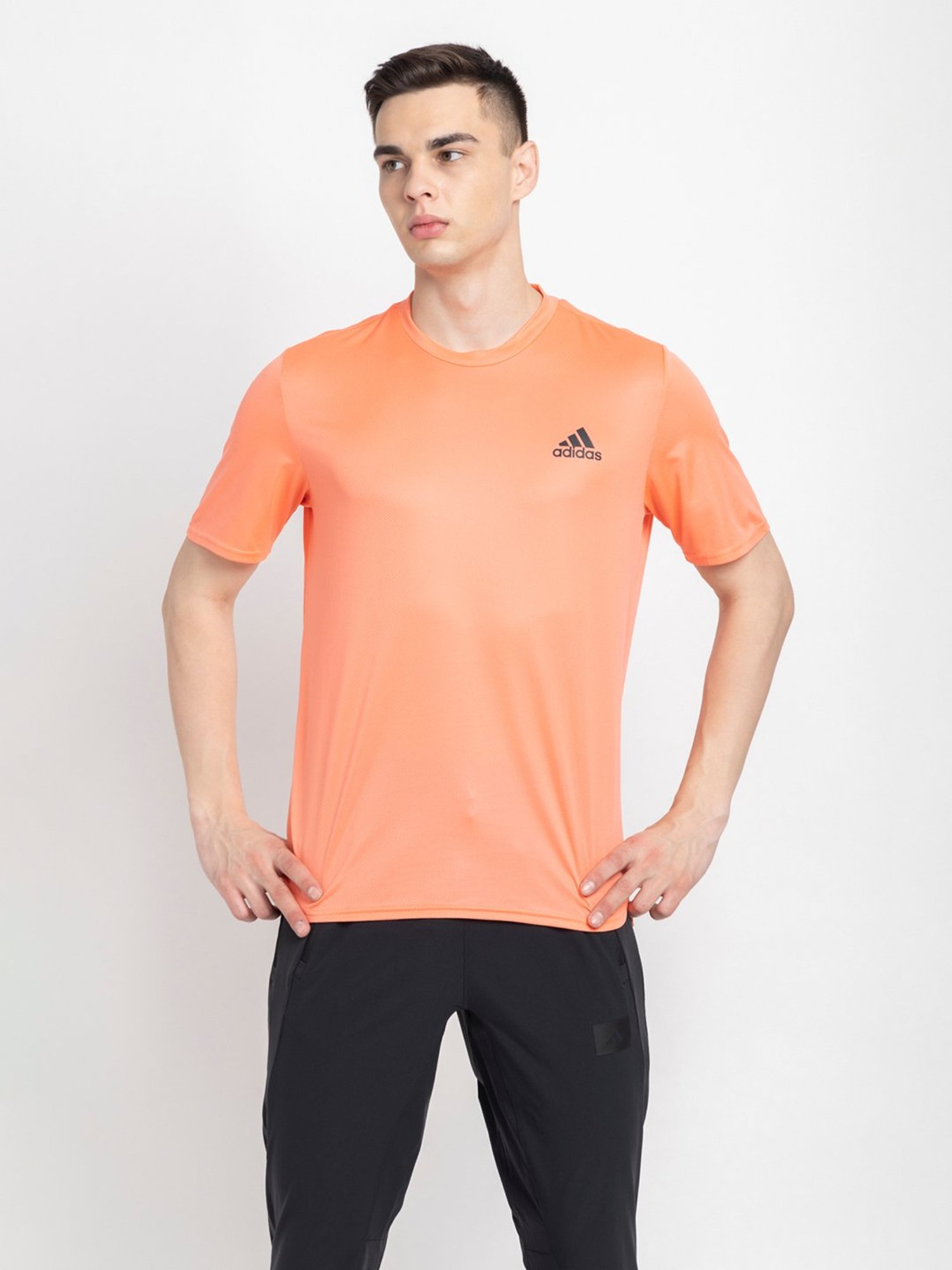 adidas Orange Regular Fit Aeroready Designed For Movement T-Shirt