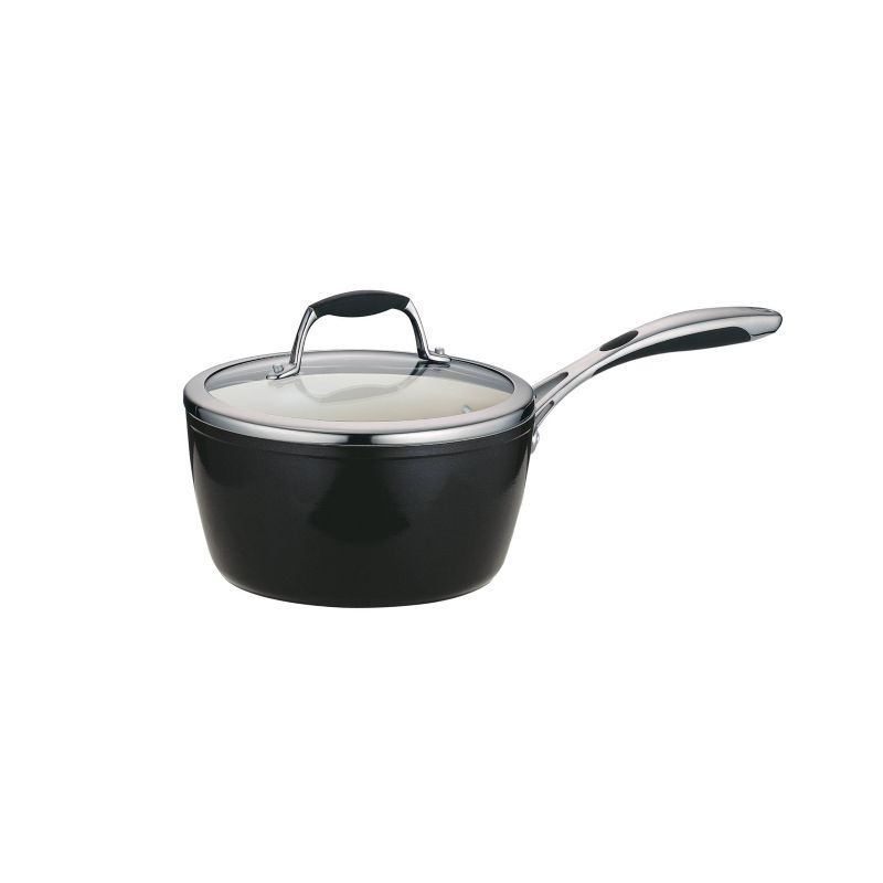 Tramontina Gourmet Ceramica Deluxe 3qt Sauce Pan with Lid Metallic Black
