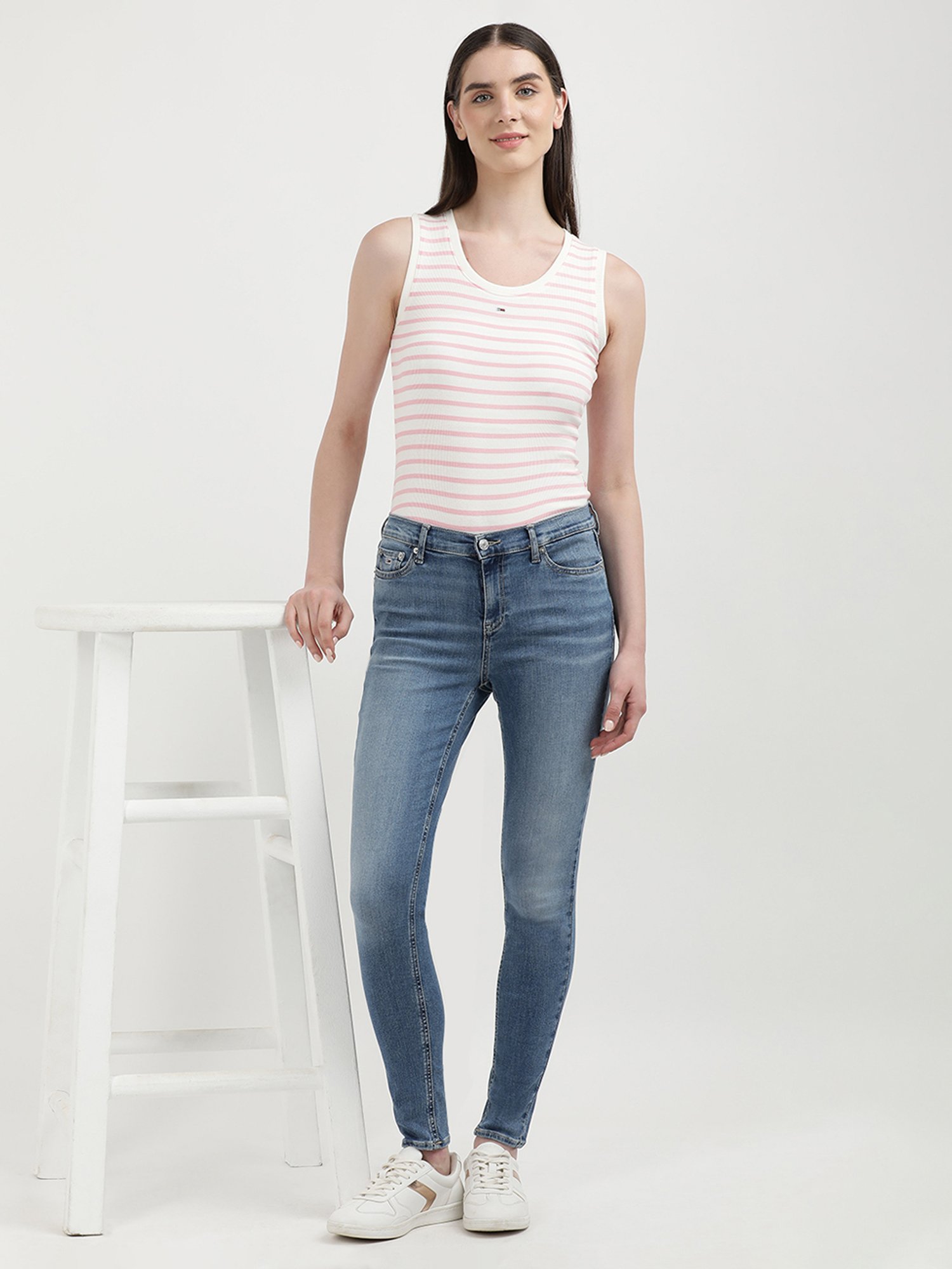 TOMMY HILFIGER Light Pink Striped Top