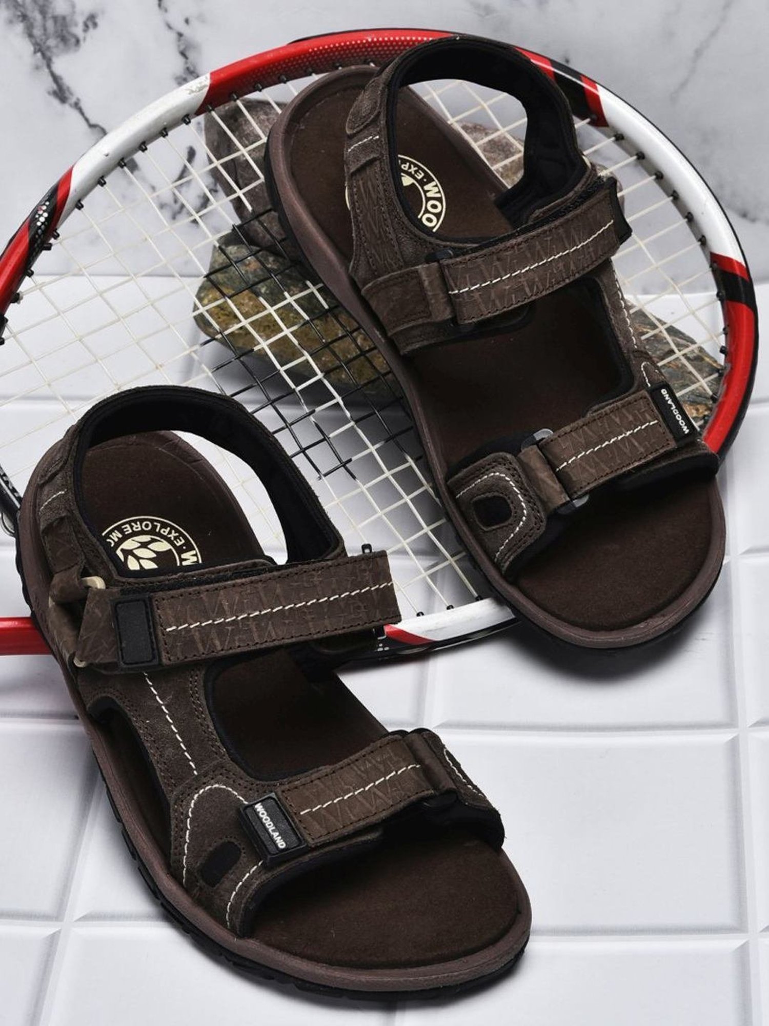 Woodland Men's Brown Floater Sandals
