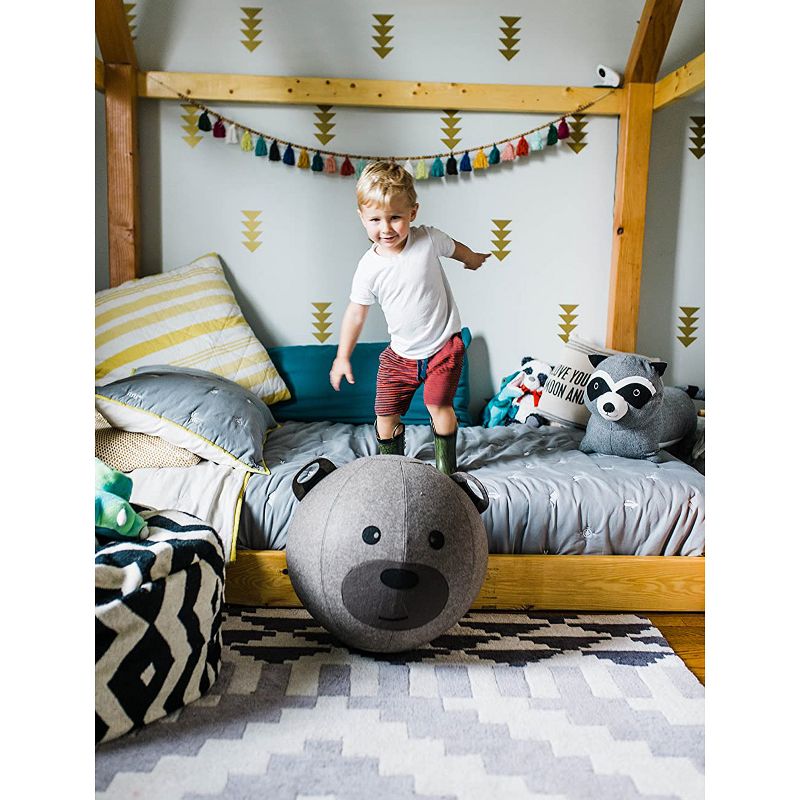 Vivora Niko Children's Anti Burst Inflatable 18 Inch Spherical Bounce Exercise Ball Ergonomic Chair, Brown Bear