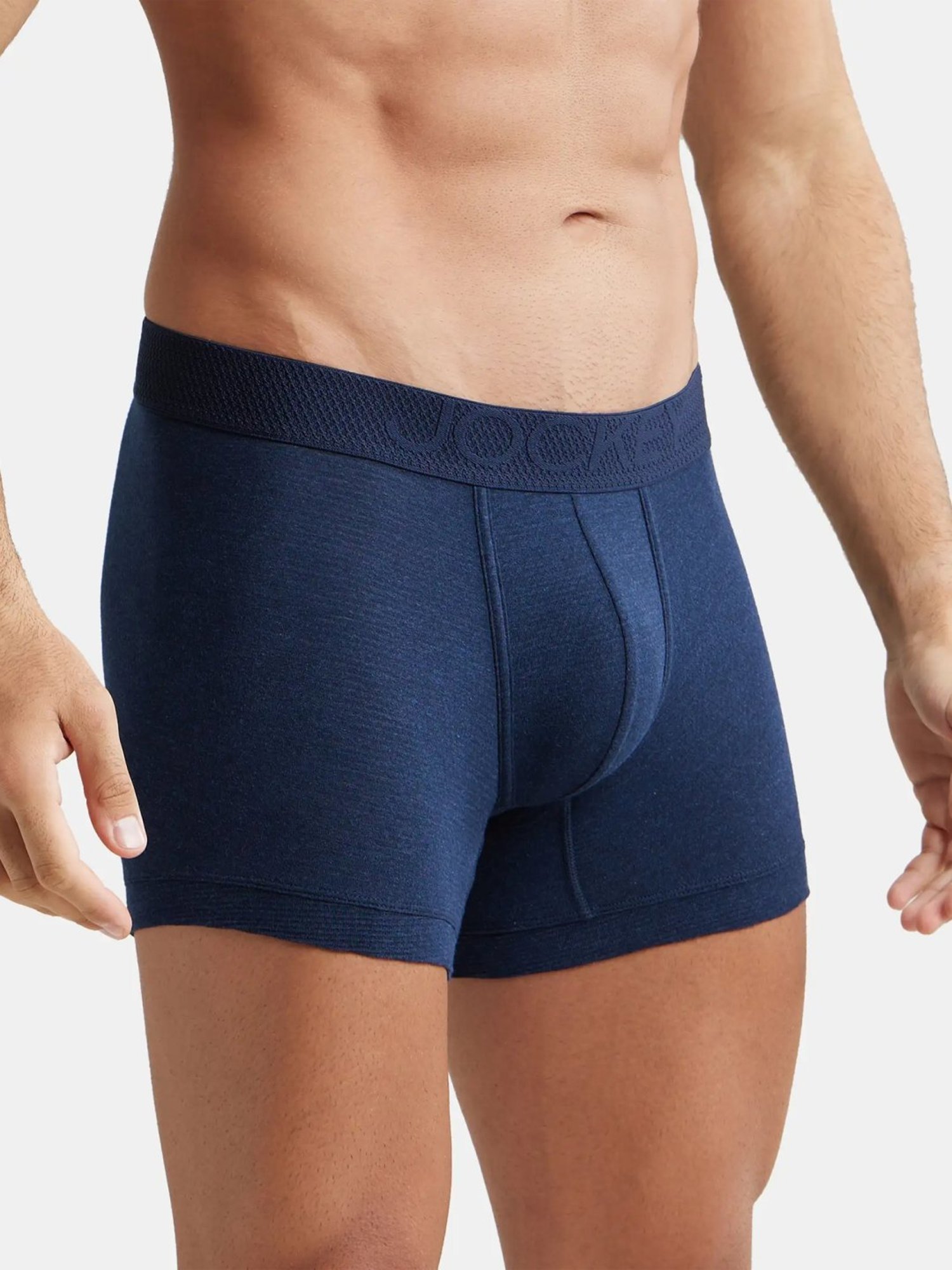 Jockey Navy Melange Trunks
