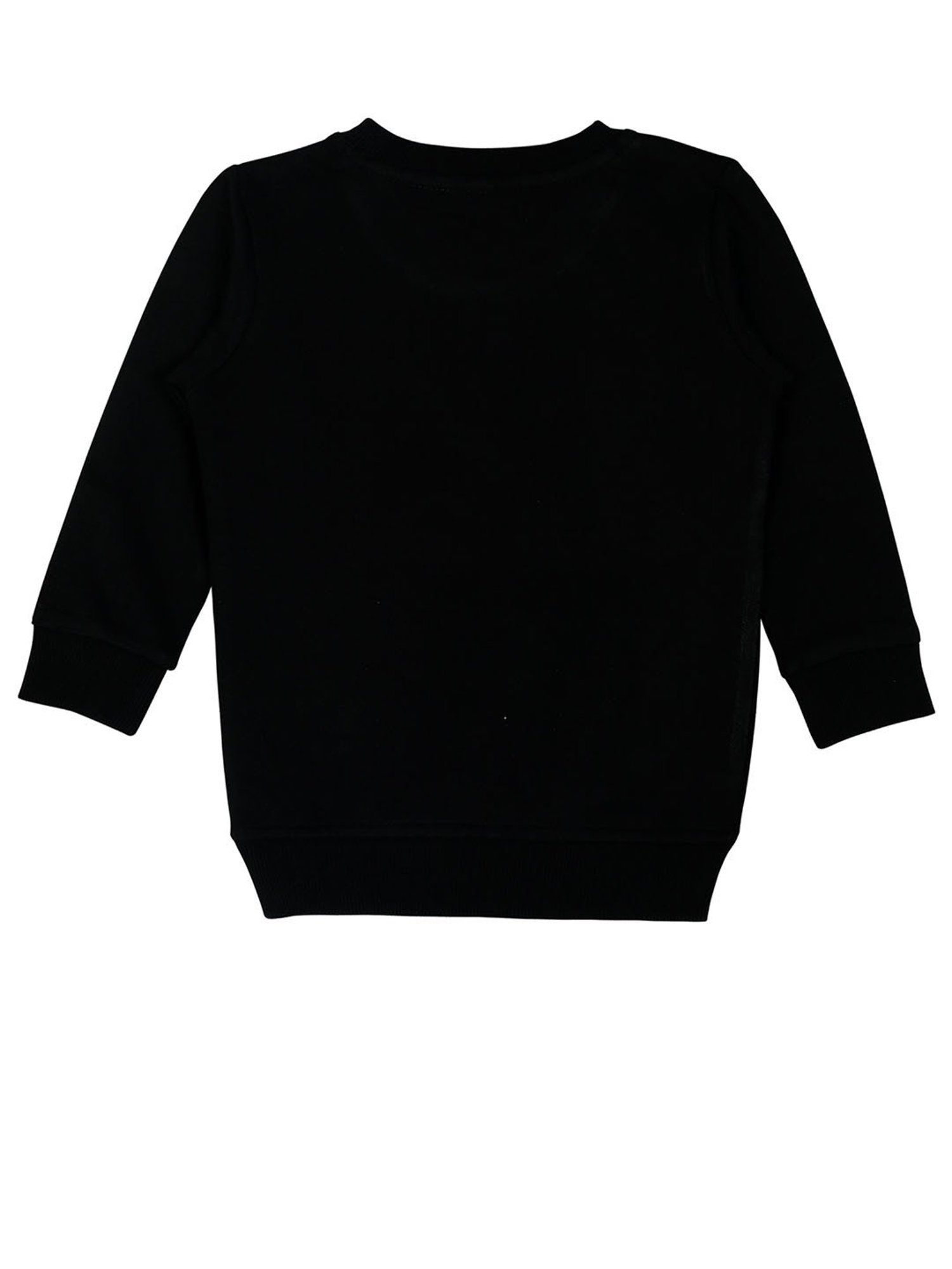 Bodycare Kids Jet Black Printed Full Sleeves Sweatshirt