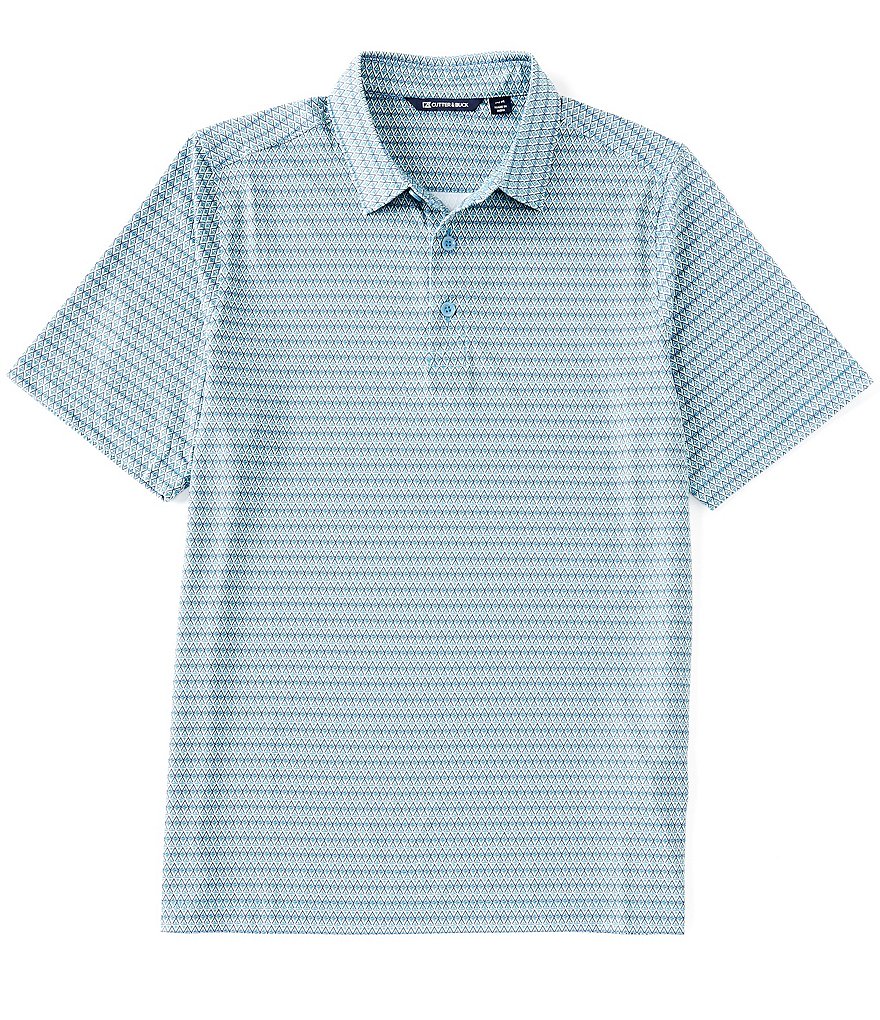 Cutter & Buck Pike Zig Zag Print Short-Sleeve Polo