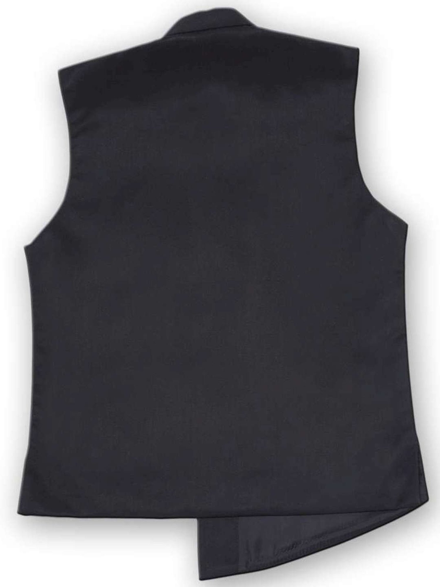 AJ Dezines Kids Black Regular Fit Waistcoat with Pocket Square