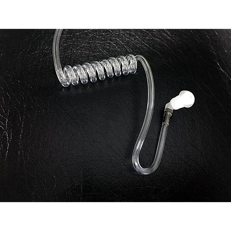 Replacement Mushroom Earbud Ear Tips for Motorola Kenwood Two Way Radio Coil Tube Audio KitsTransparent Acoustic Tube Earpieces Original Mushroom