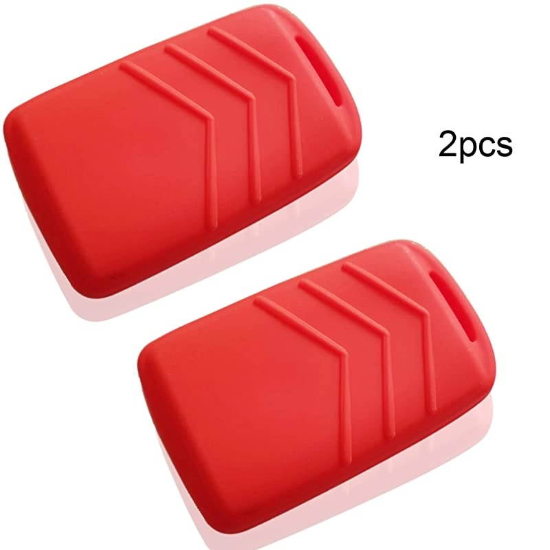 4 Buttons Silicone Case Protector Key Fob Cover Smart Car Remote Holder Suitable for 20192020 Mazda 3 Smart Key 4Button PN BCKA675RYA Fcc WAZSKE11D01 red and red