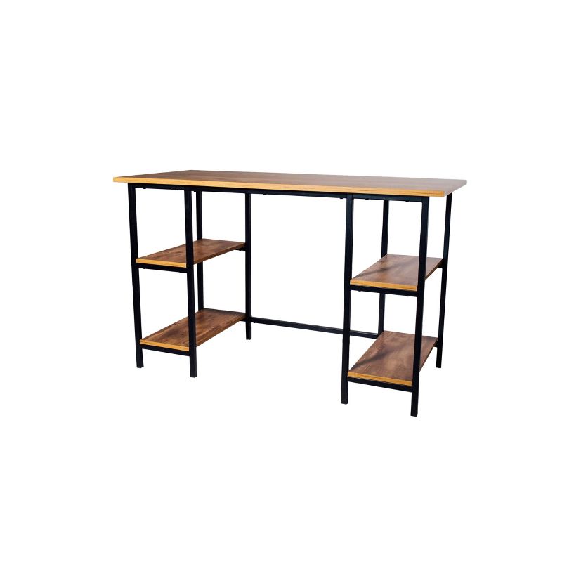 4 Shelf Camden Computer Desk Classic Oak - OneSpace