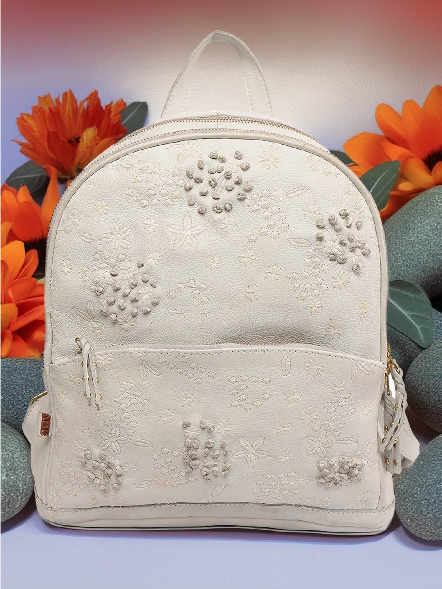 Tohl Tan Distressed Leather Backpack