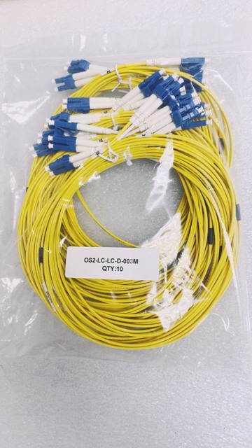 Nexhi- 3M OS2 LC LC Fiber Patch Cable | Duplex 9/125 LC to LC Singlemode Jumper 3 Meter (9.84ft) | Length Options: 0.5M-300M | 1g 10g sfp 10gbase lc/lc dx Yellow Zip-Cord PVC ofnr lc-lc