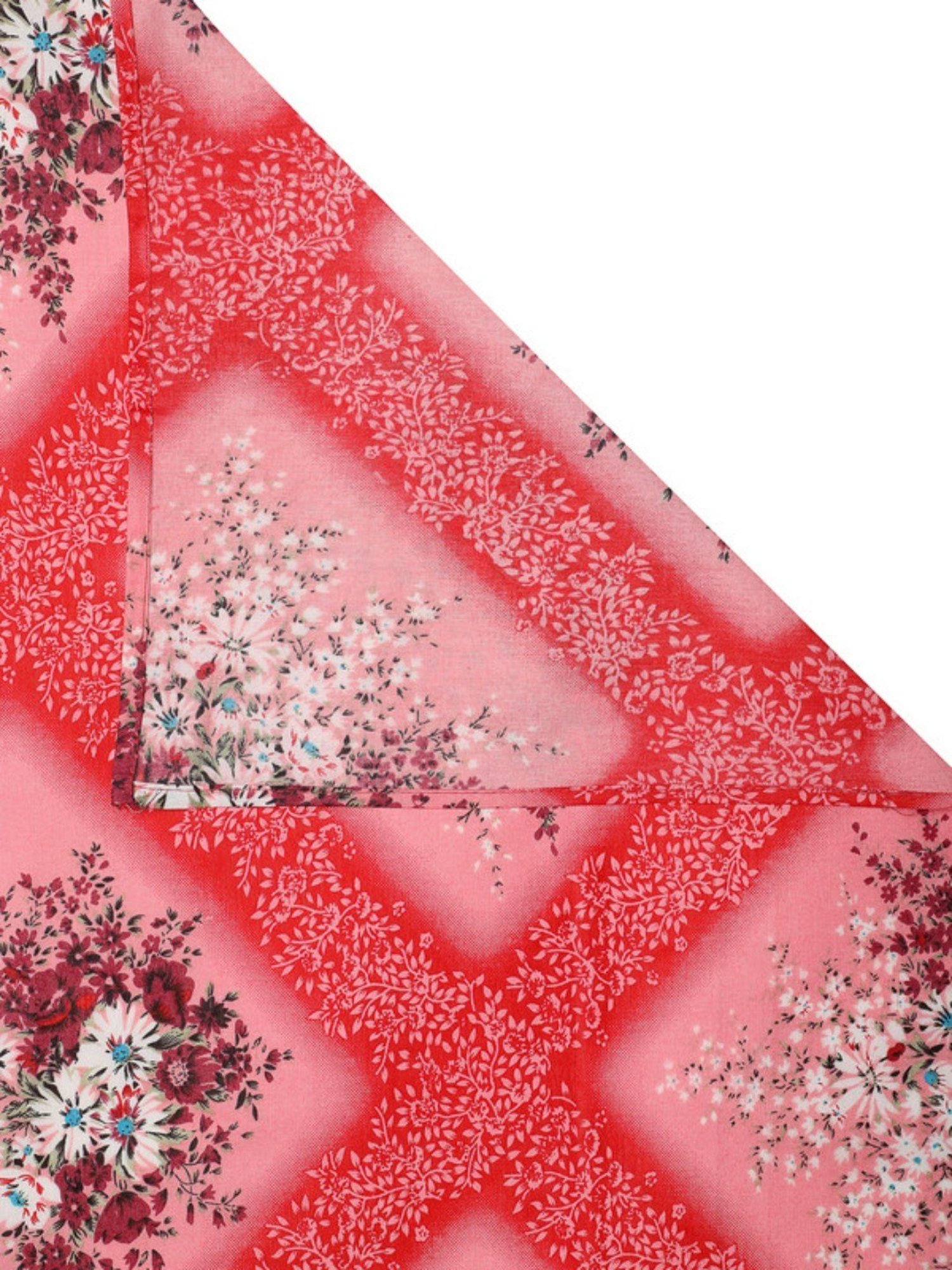 Dhrohar Printed Peach Cotton 180 TC Double Bedsheet with 2 Pillow covers