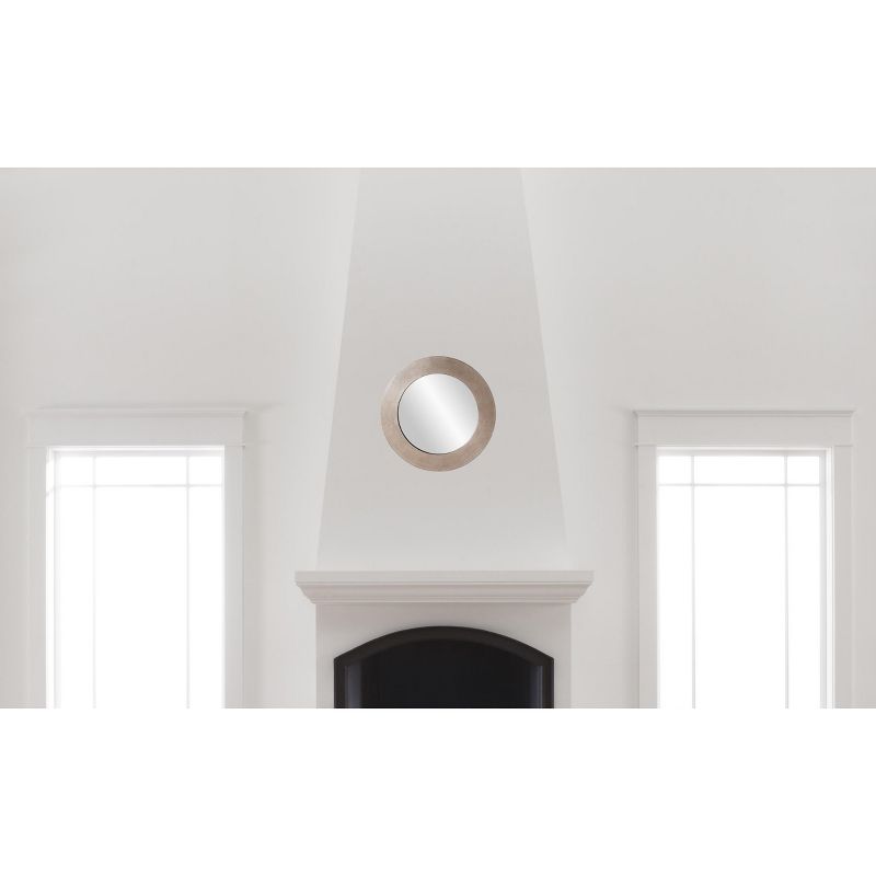 Round Sonic Decorative Wall Mirror Light Silver - Howard Elliott