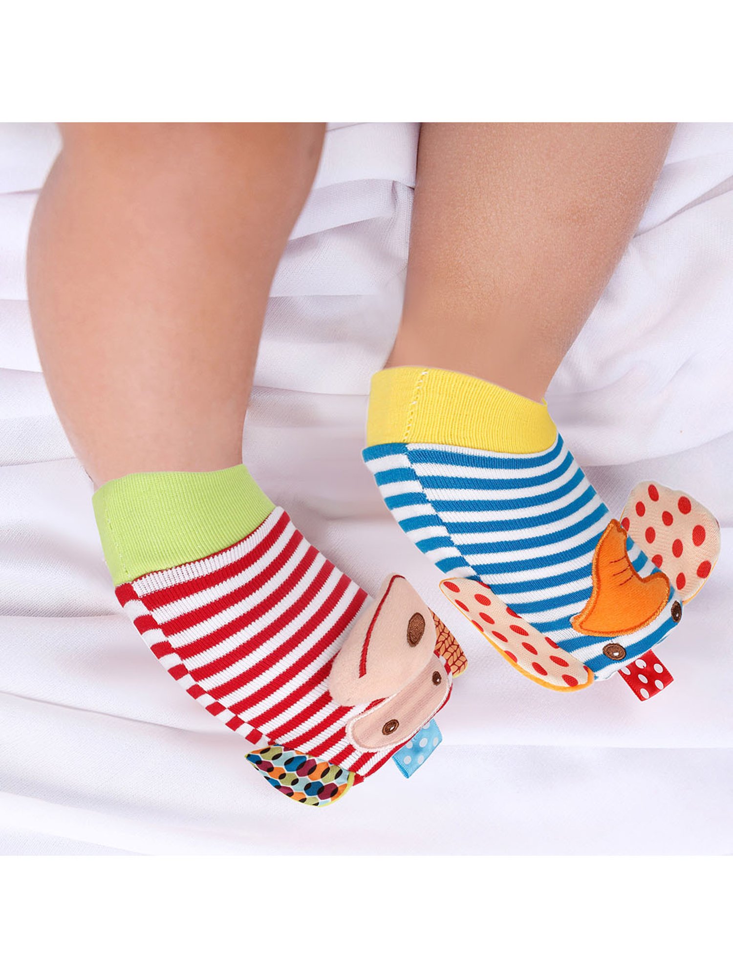 Baby Moo Vintage Ride Yellow Mattress with Fixed Neck Pillow and Bolsters