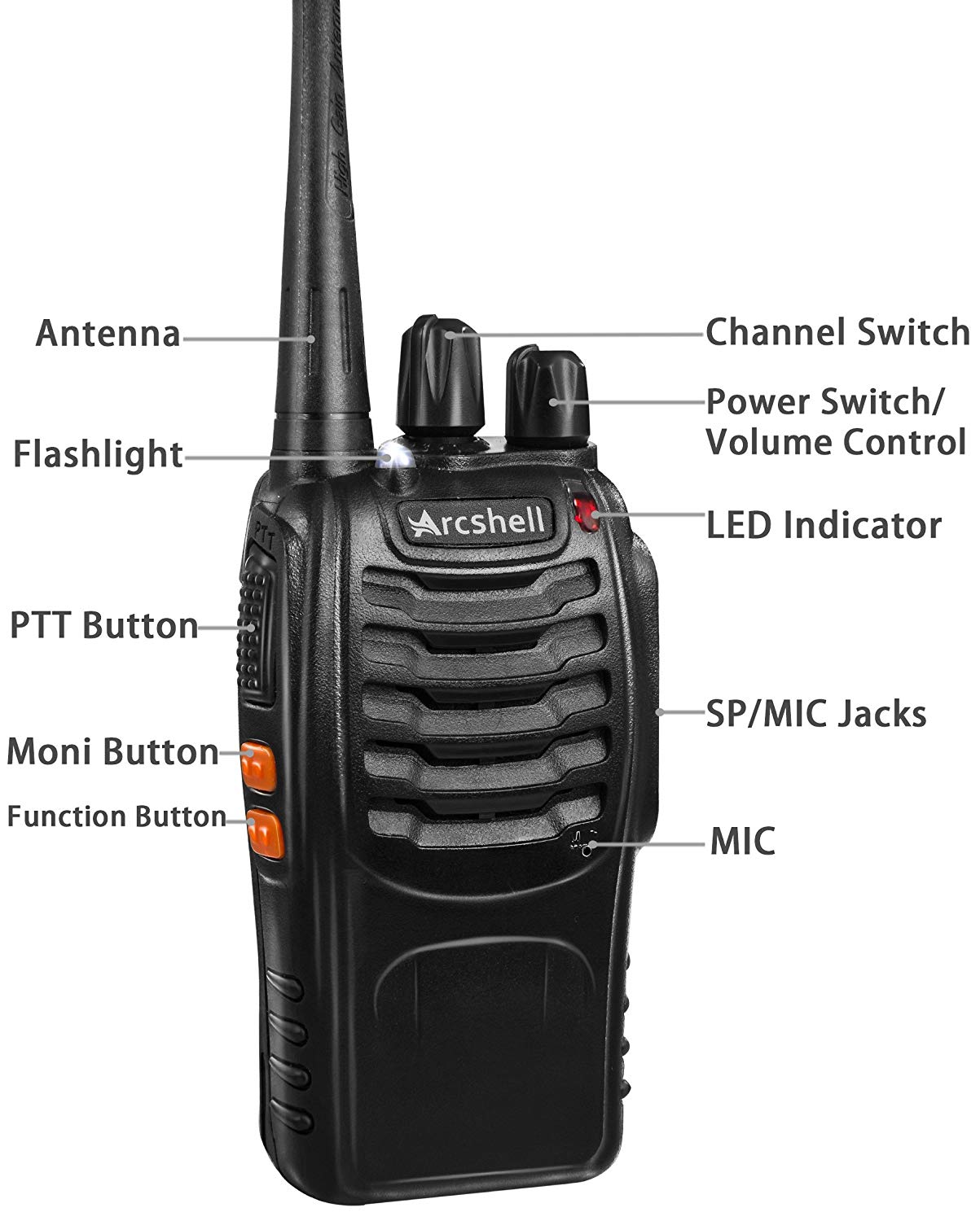 Walkie Talkie Earpiece Boom Mic Overhead Headphone with VOX PTT for Baofeng UV5R BF888S  H777 RT22 RT21 Two Way Radio 1 Pack