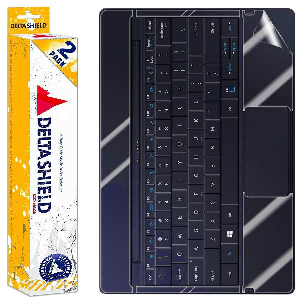 DeltaShield Full Body Skin for Samsung Galaxy TabPro S 12 inch (Keyboard Only)(2-Pack)(Screen Protector Included) Front and Back Protector BodyArmor Non-Bubble Military-Grade Clear HD Film