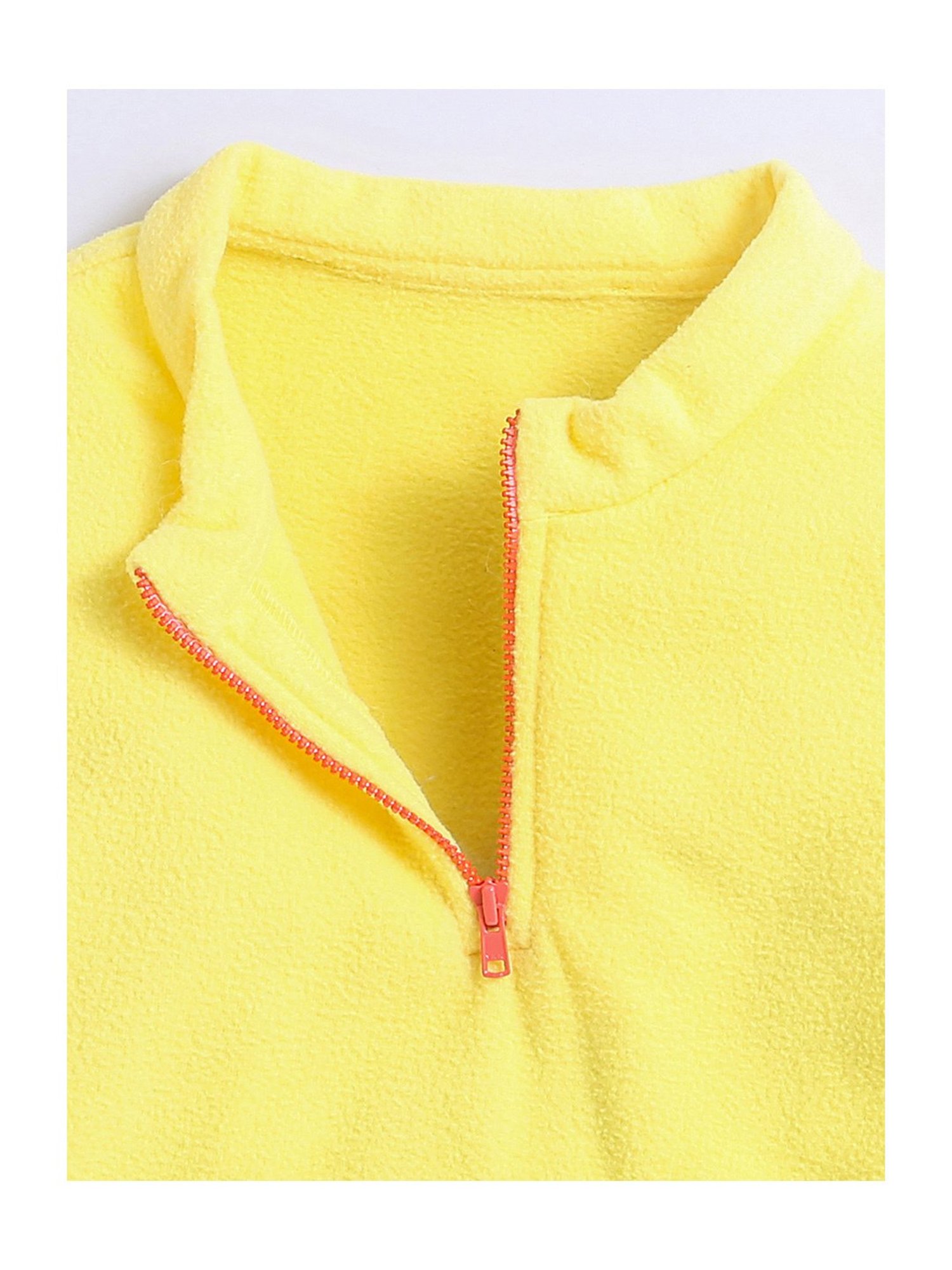 Nino Bambino Kids Yellow Solid Full Sleeves Sweatshirt