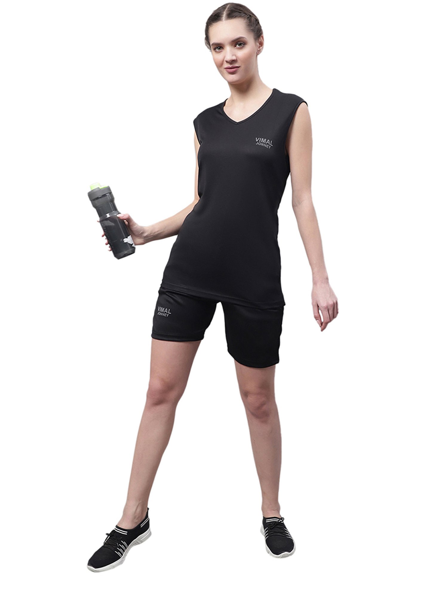 Vimal Jonney Black T-Shirt With Shorts