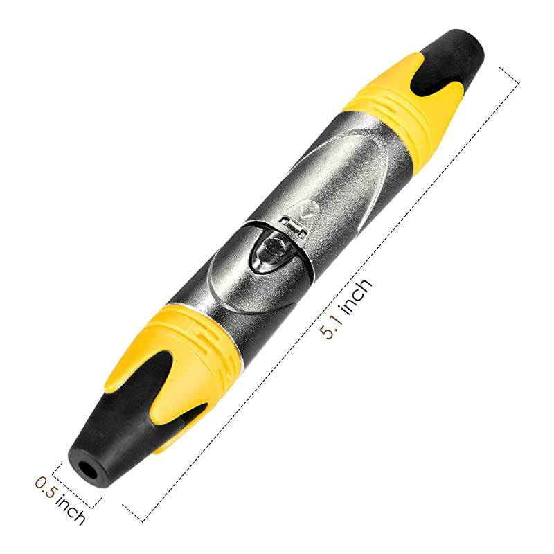 4 Pairs 3 Pin XLR Cable Connector Male and Female with Nickel Housing and Silver Contacts Mic Cable Plug Connector Audio Socket