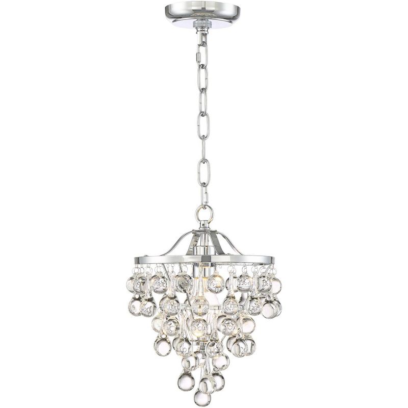 Vienna Full Spectrum Chrome Mini Pendant Light 9 3/4" Wide Modern Clear Glass Drops for Kitchen Island Dining Room