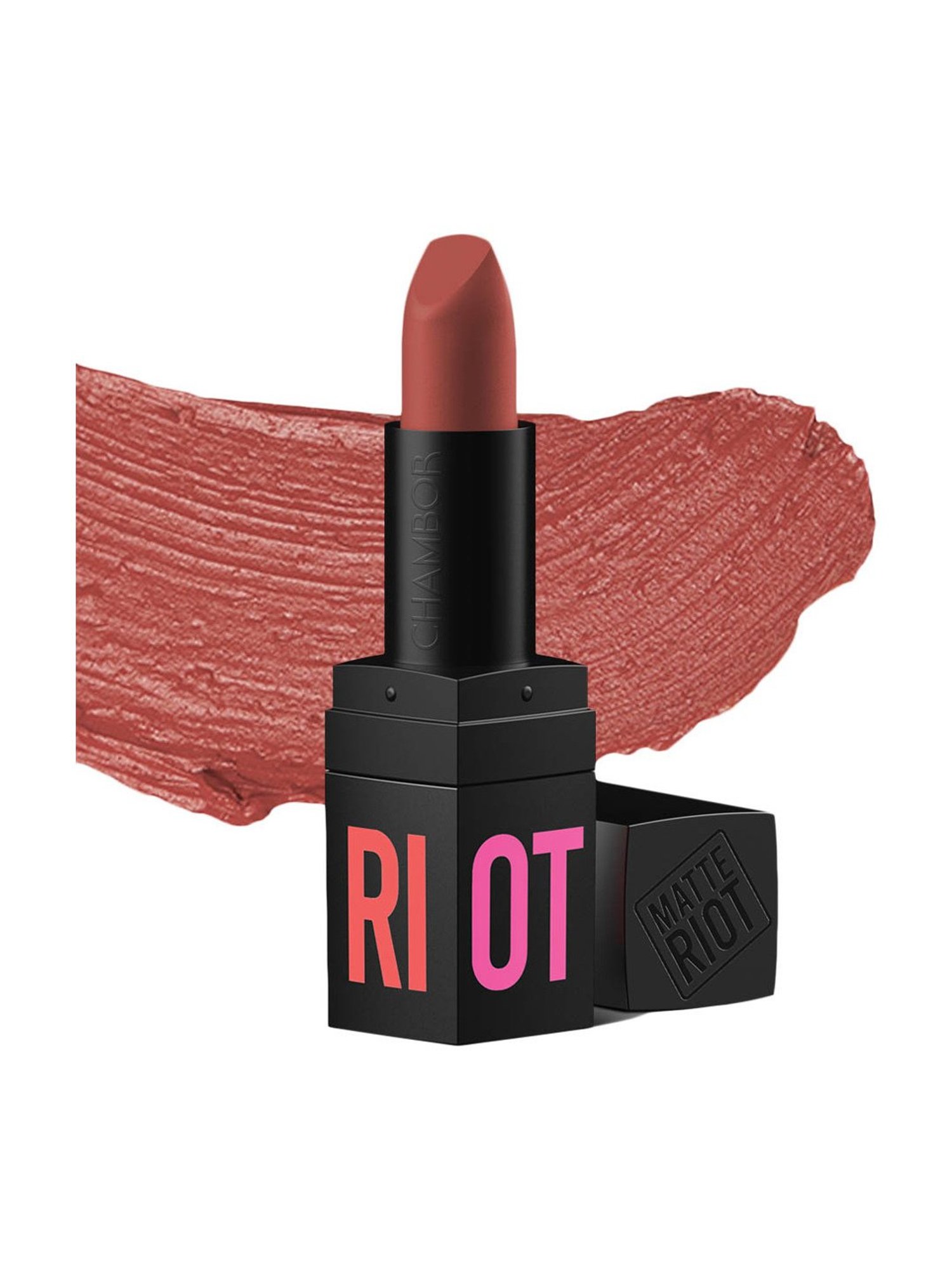 Chambor Matte Riot Lipstick Apricot Cuddle - 4.5 gm