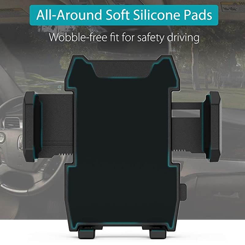 Car Phone Mount Holder  Universal Car Cell Phone Holder for Dashboard Windshield with Sticky Pad Easy Button Release Extendable Arm Fit for iPhone Samsung Galaxy Google LG 236374 Width