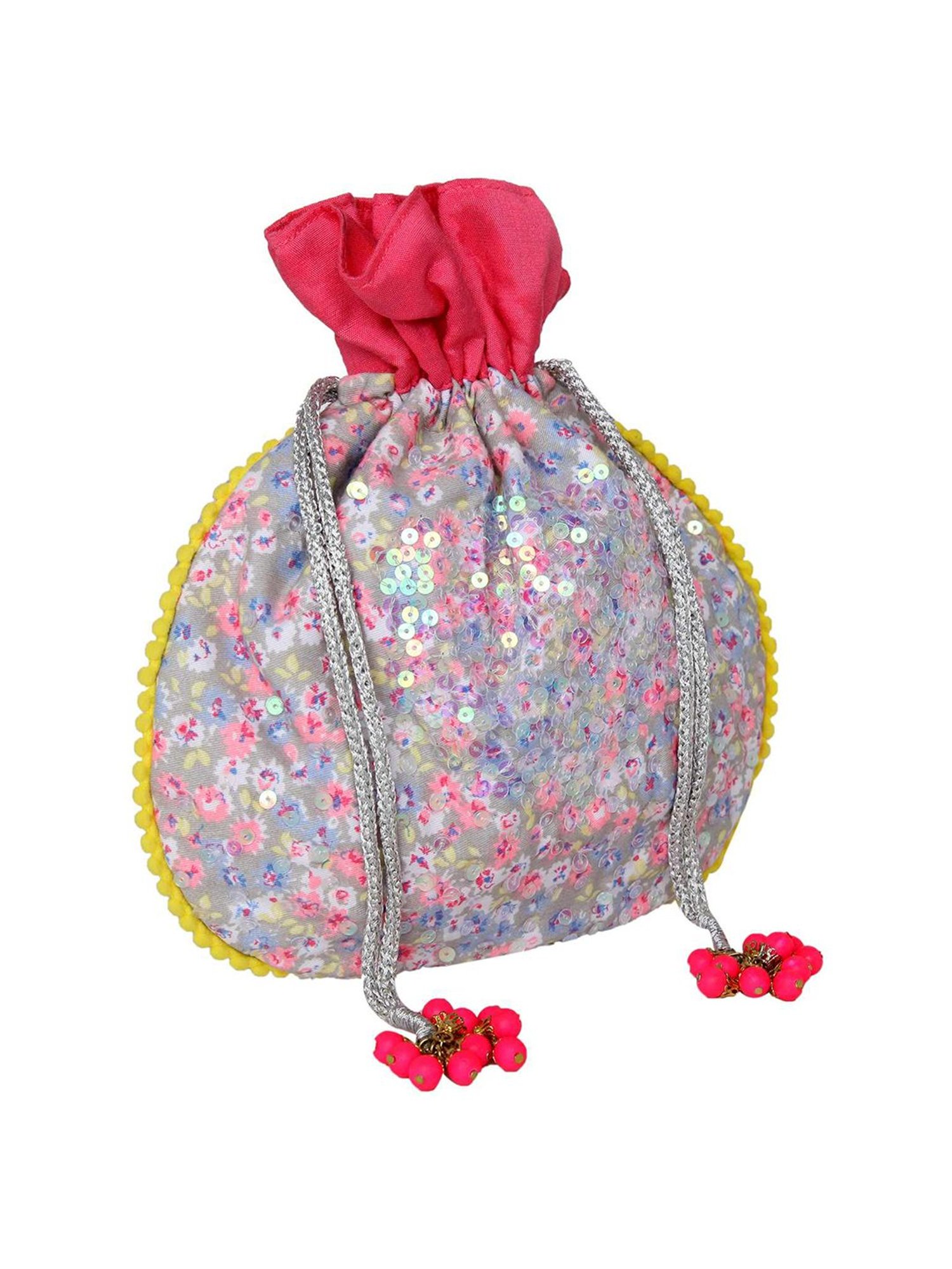 Tarini Nirula Pink Canvas Potli