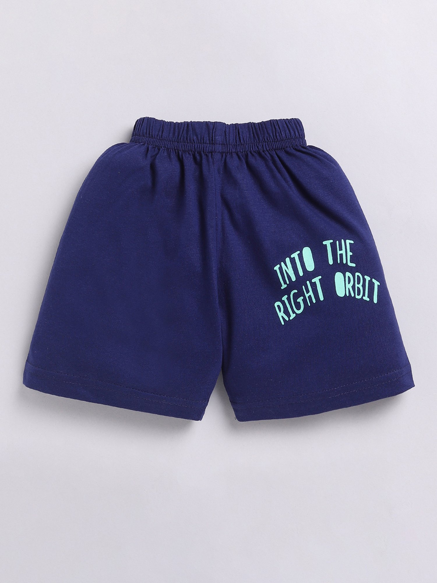 Todd N Teen Kids Green & Navy Printed T-Shirt with Shorts