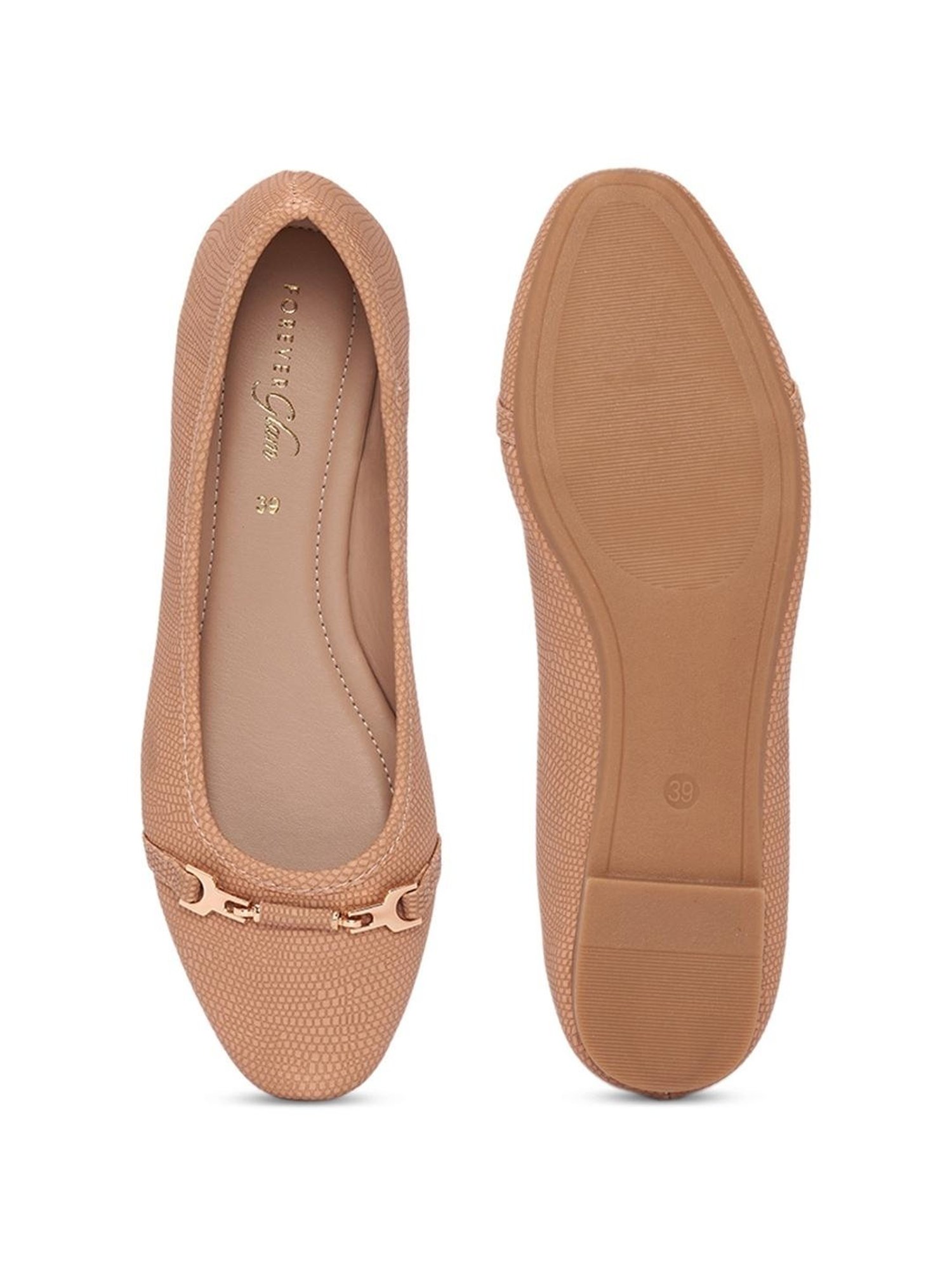 Forever Glam by Pantaloons Women's Nude Flat Ballets
