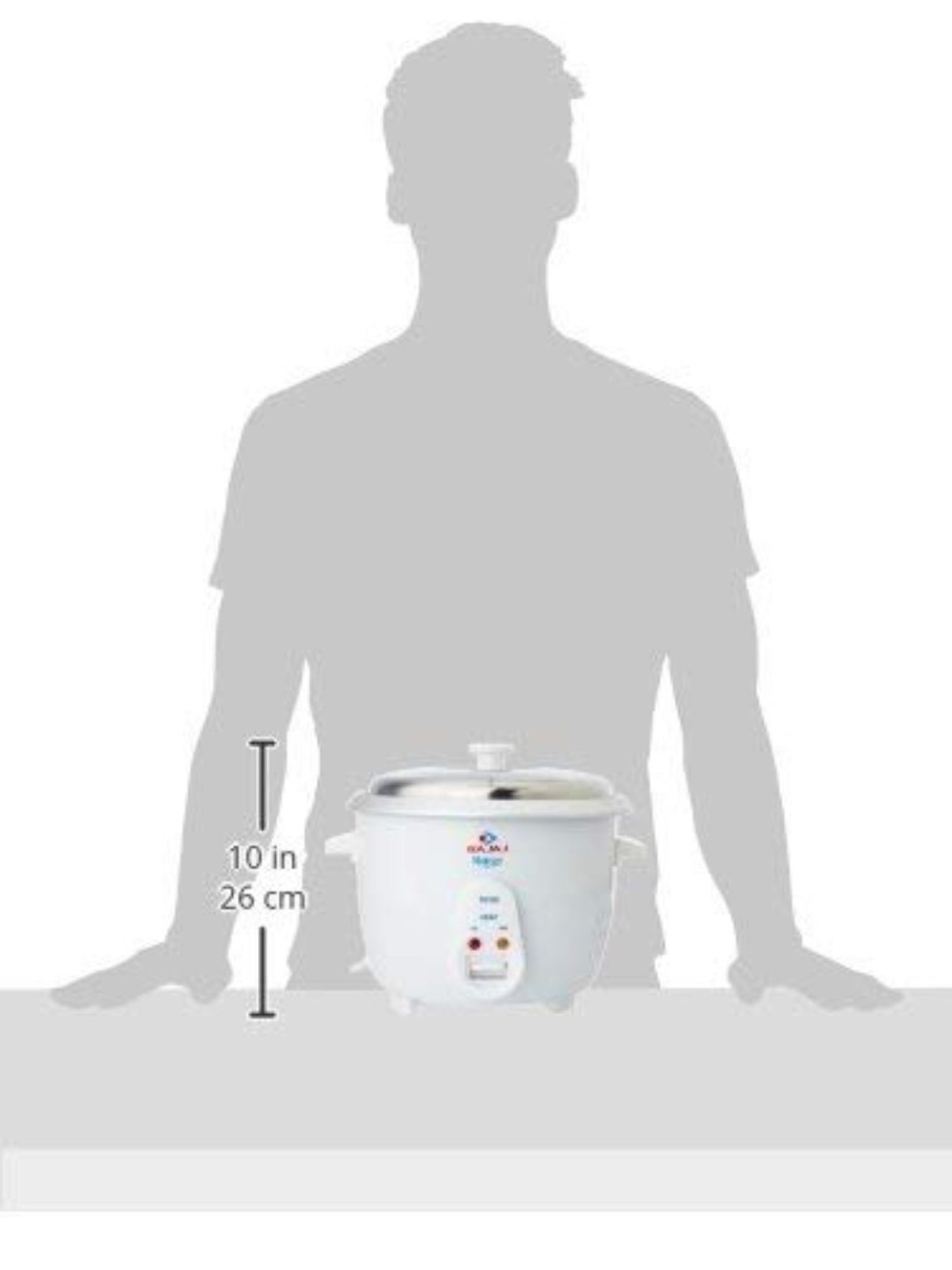 Bajaj RCX 1.8 DLX Rice Cooker 1.8 Litre (White)
