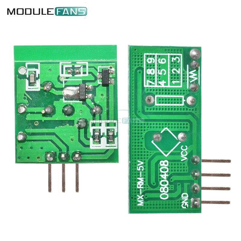 1 Pairs 433Mhz RF Transmitter And Receiver Link Diy Kit For Arduino ARM MCU DC 5V External Antenna AM Mode VCC Voltage Module
