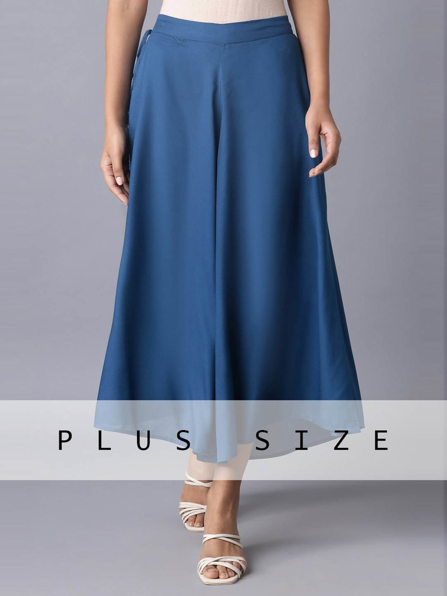 Elleven Blue Plain Palazzos
