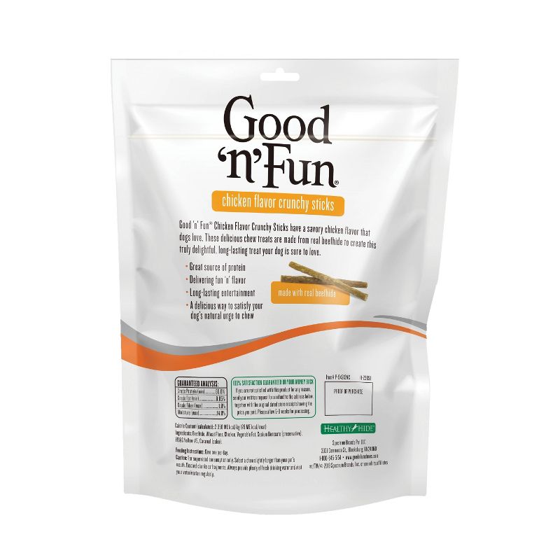Good 'n' Fun Crunchy Chicken Sticks Rawhide Dog Treats - 20ct