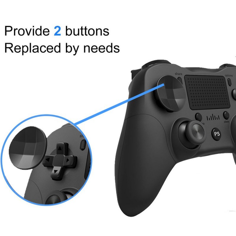 Ochine Dual Vibration Six Axis Integrated Bluetooth Wireless Game Controller With Gamepad Pressure Panel For PS4 / Android / PC(white)