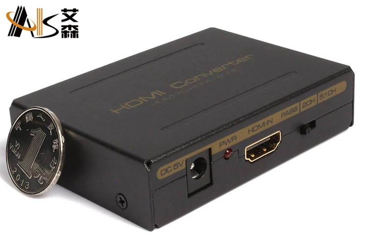 HDMI to HDMI converter with audio(SPDIF+R/L),1080P & 3D,HDCP decoder connected to the amplifier 5.1 output(AIS HD1T01LR1)