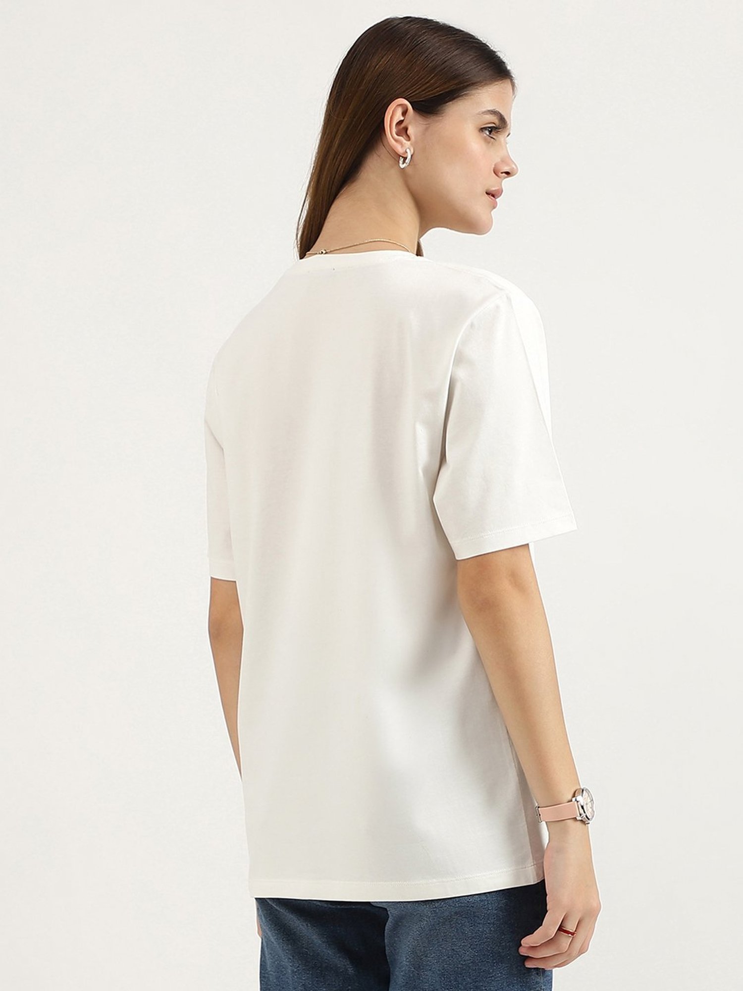 United Colors of Benetton White Printed T-Shirt