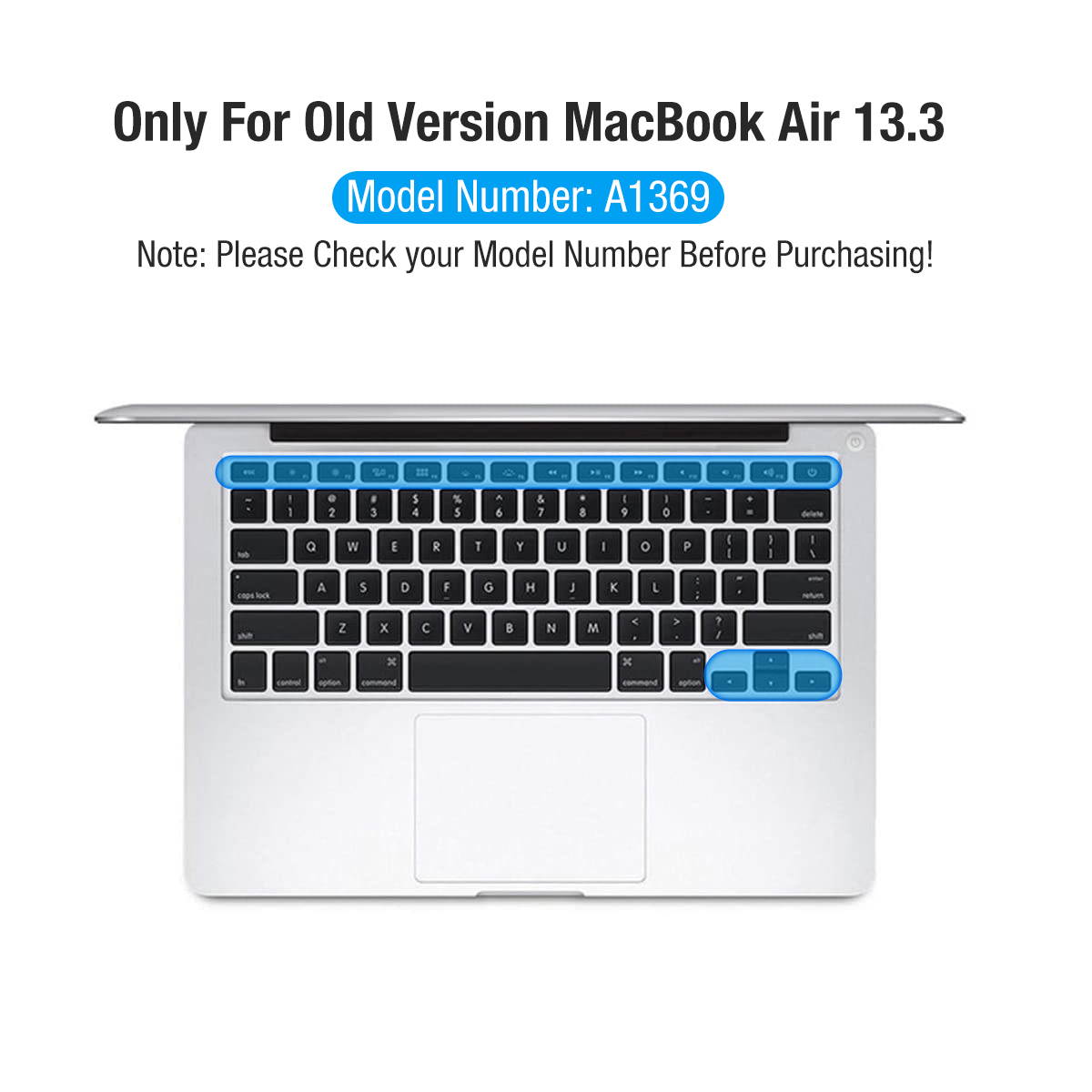 FirstPower Soft Silicone Keyboard Cover Skin for MacBook Pro Air A1369 2013 Models, 2015 Models, 2017 Models