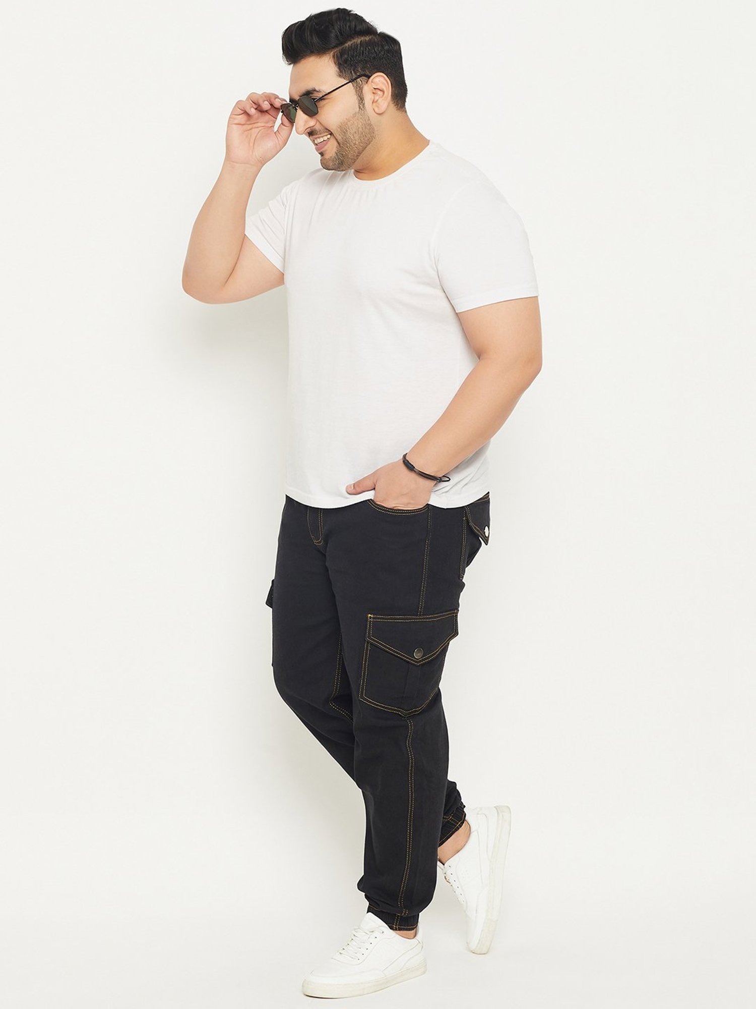 bigbanana Black Regular Fit Plus Size Jogger Jeans