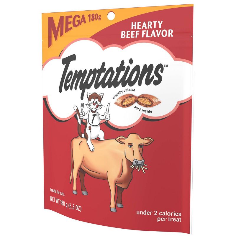 Temptations Hearty Beef Flavor Crunchy Cat Treats - 6.3oz