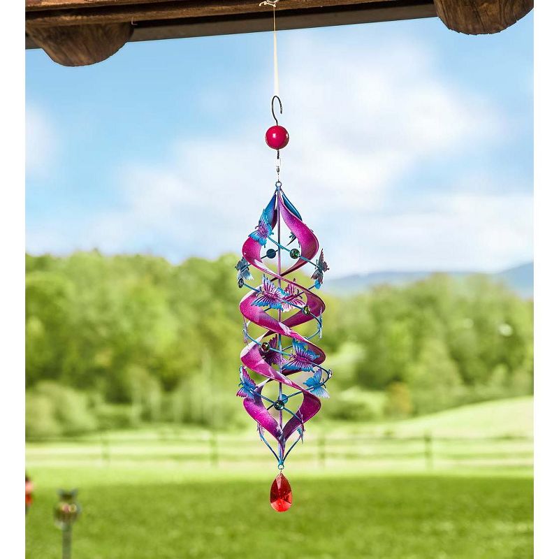 Wind & Weather Metal Butterfly Hanging Helix Spinner