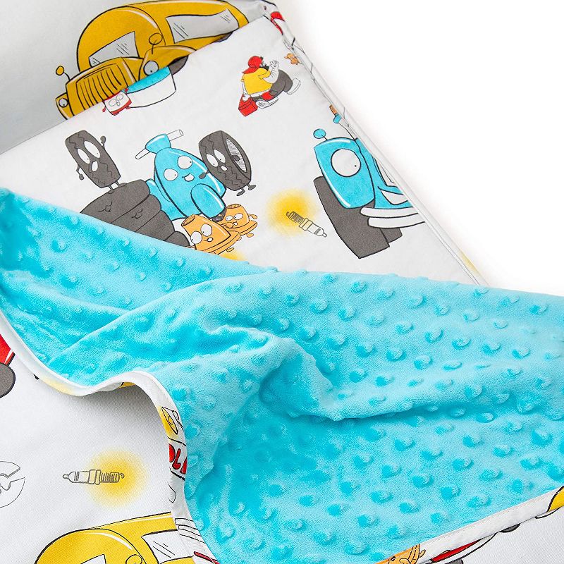 JumpOff Jo Toddler Nap Mat - Children's Sleeping Bag with Removable Pillow for Preschool, Daycare, and Sleepovers - 43 x 21 Inches - Jo's Garage