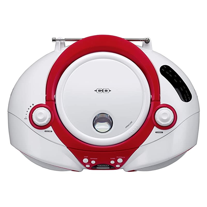 CD-490 Portable Sport Stereo CD Player with AM/FM Radio and Aux Line-in & Headphone Jack (Silver)