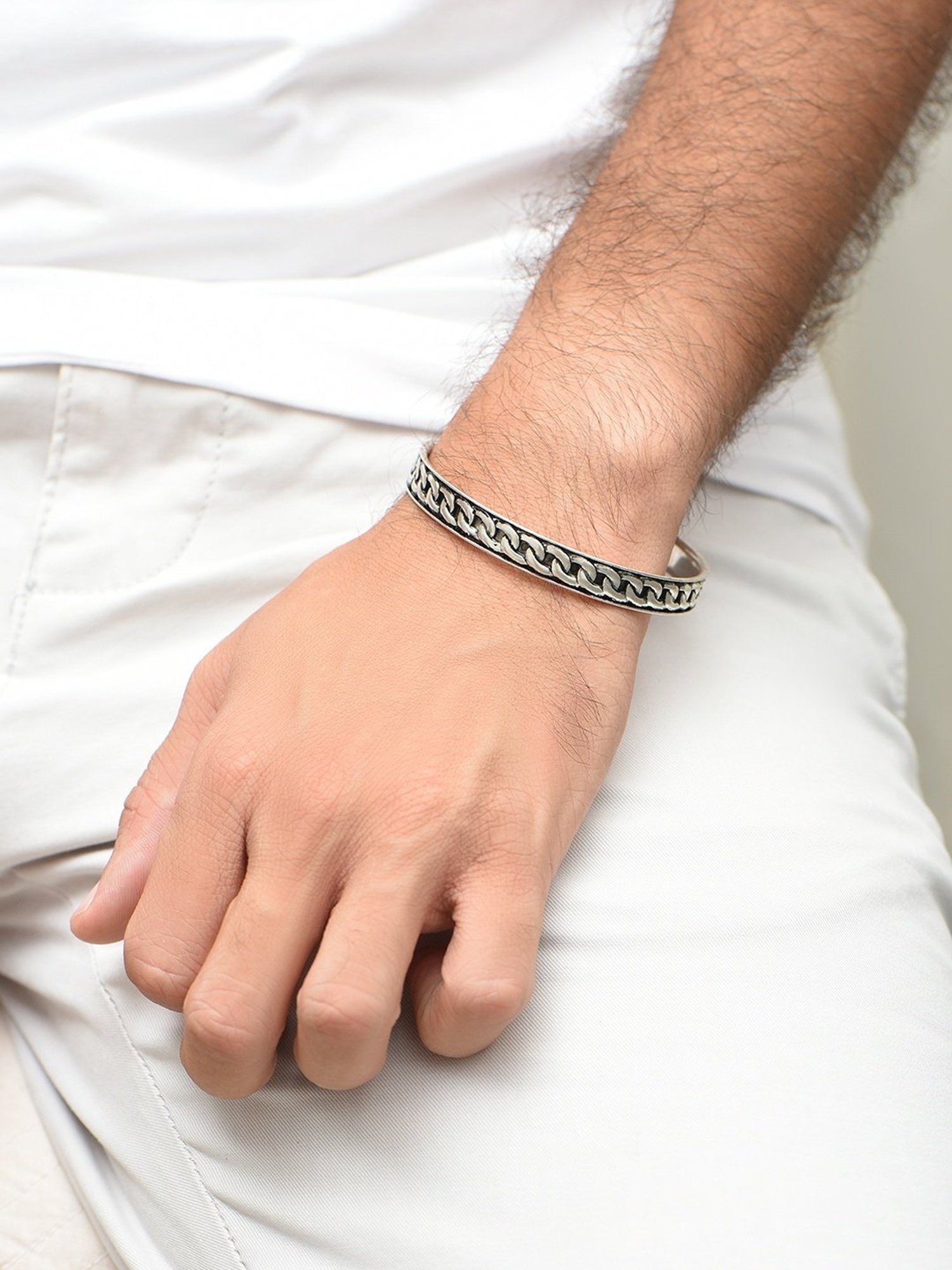 The Bro Code Geometric Shape Black Classic Bracelet for Men