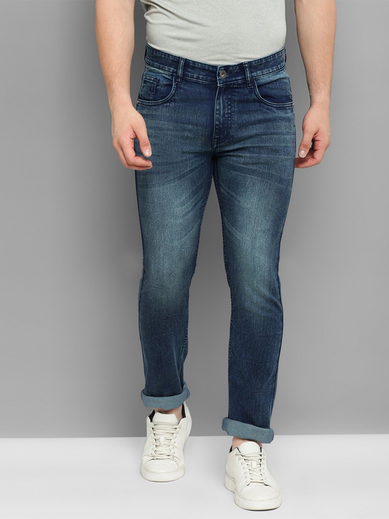 Allen cooper Blue Regular Fit Jeans