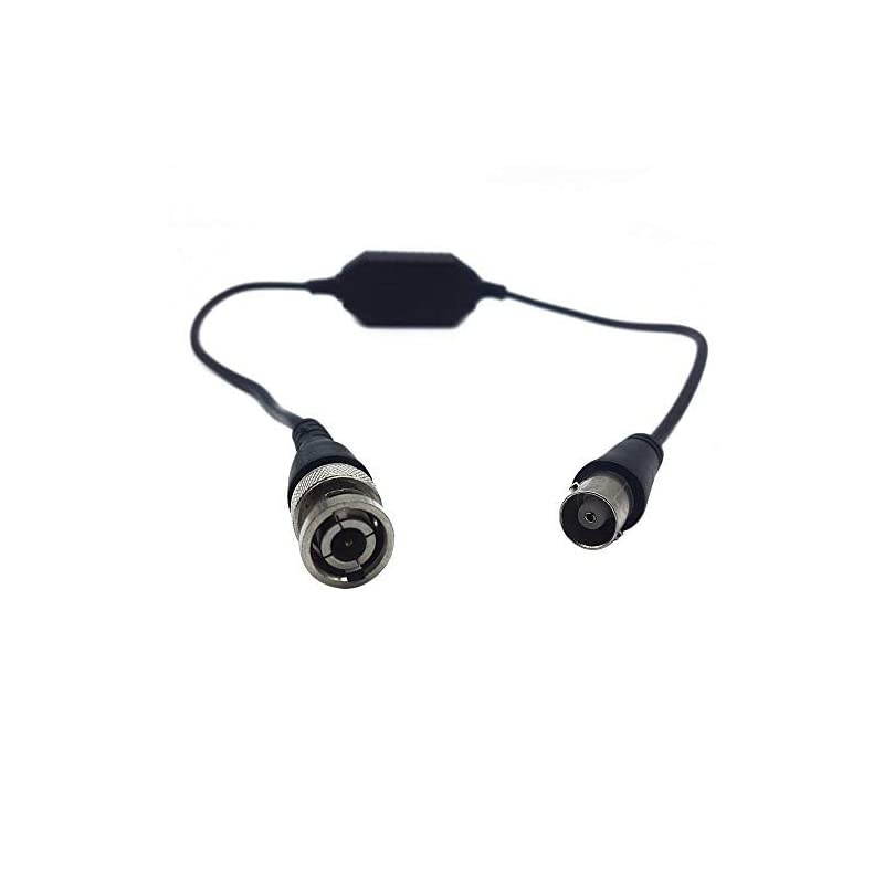 2pcs CCTV BNC Male to Female Coaxial Video Ground Loop Isolator Balun Black
