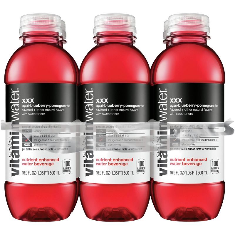vitaminwater xxx açai- blueberry-pomegranate - 6pk/16.9 fl oz Bottles
