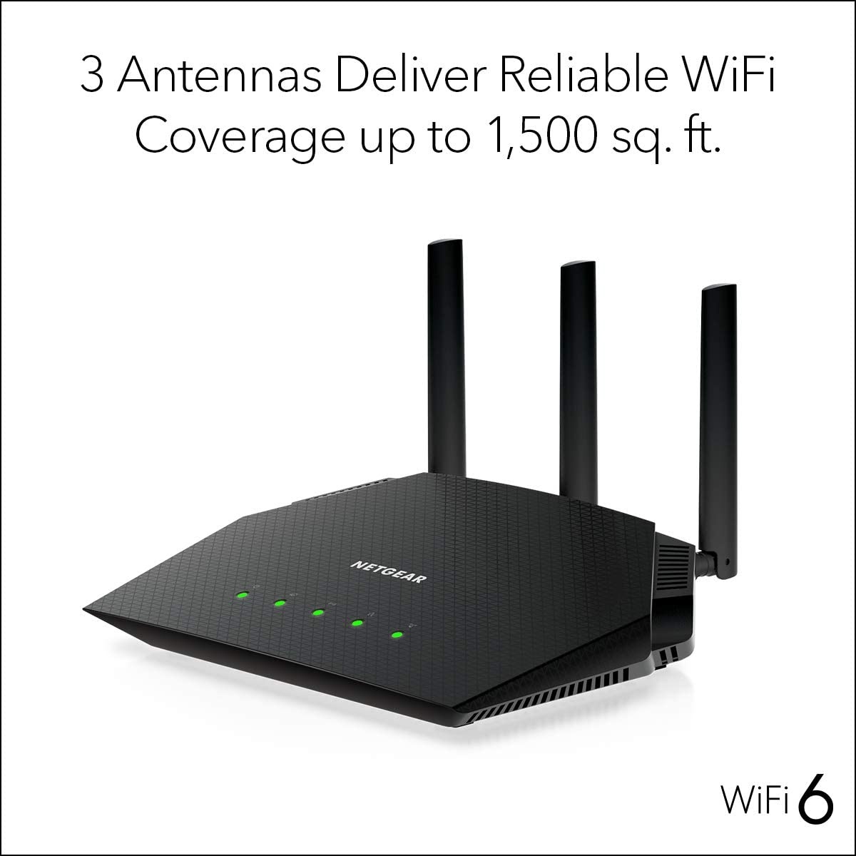 NETGEAR 4-Stream WiFi 6 Router (R6700AX) ?C AX1800 Wireless Speed (Up to 1.8 Gbps) | 1500 sq. ft. Coverage