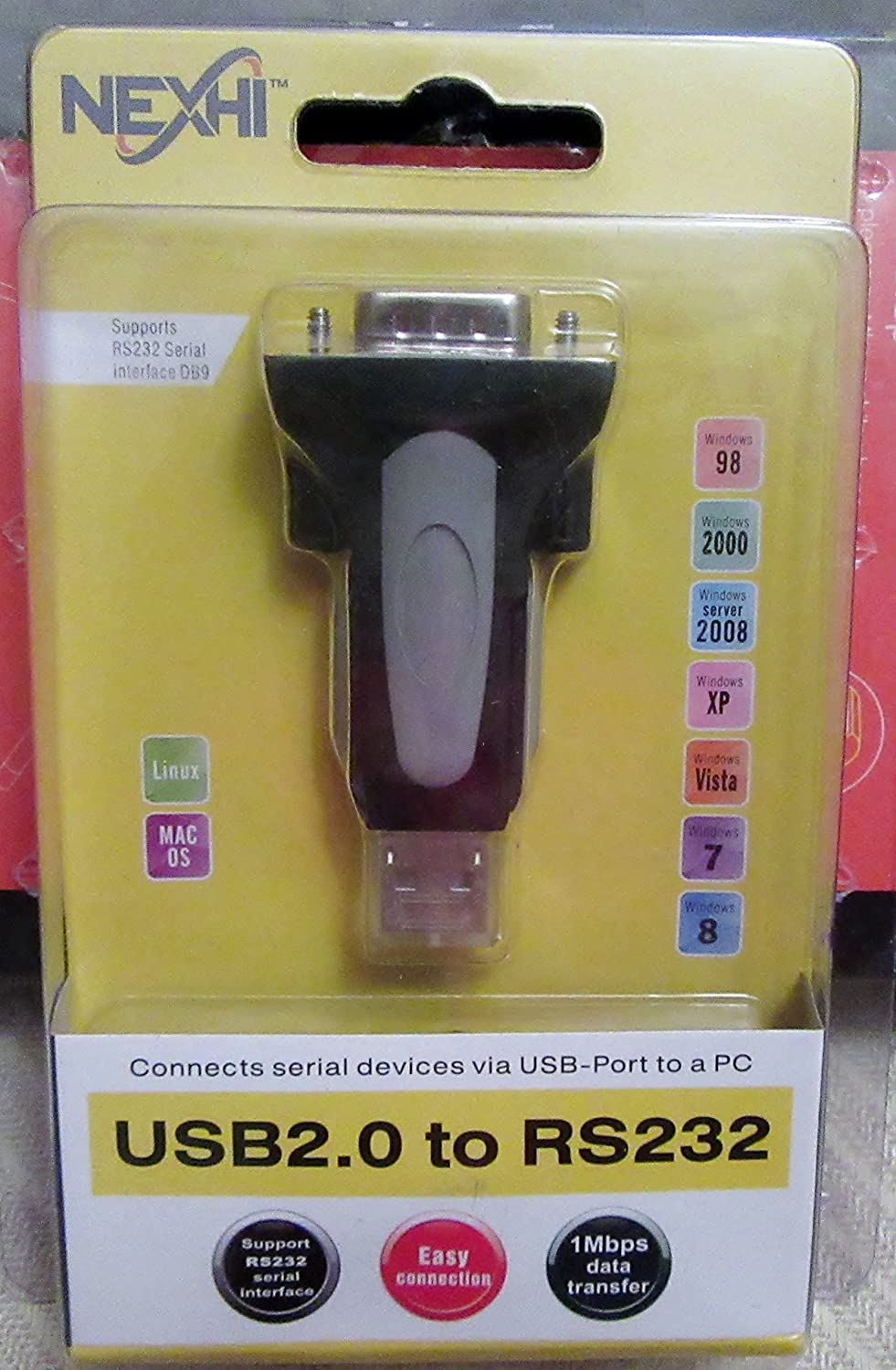 Nexhi USB-2920 FTDI Chipset High Speed USB 2.0 to Serial RS-232 DB-9 Converter